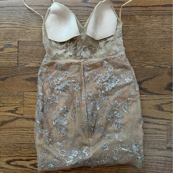 Berta Nude Embellished After Party Wedding Dress - Fits 2/4 - Picture 4 of 5